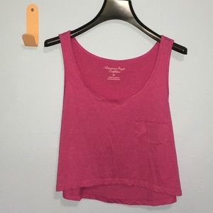 American Eagle Flowy Hot Pink Tank